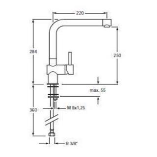Monomando grifo de cocina para fregadero BLEED - Imagen 2