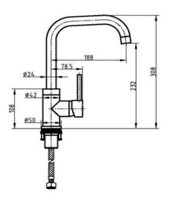 Monomando grifo fregadero CONRATT - Imagen 2