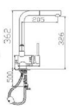 Monomando grifo fregadero extraible BLEED - Imagen 2