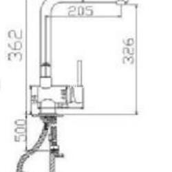 Monomando grifo fregadero extraible BLEED - Imagen 2